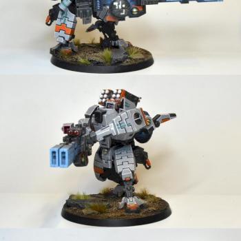 Tau Broadside with rail gun by Patchoro