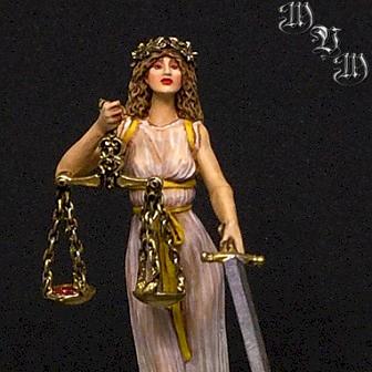 Justitia, Roman Goddess of Justice by Valloa