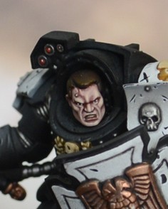 Black Templars Close Combat Terminators Captain Face by Cliff1995