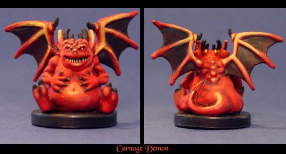 Carnage Demon D&D Mini by xredmenacex