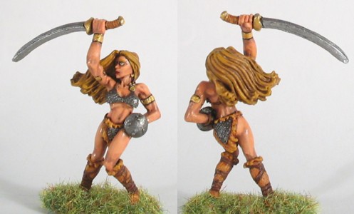 Tyden, Female Barbarian (sculpt by Sandra Garrity) by Ovus The Peon