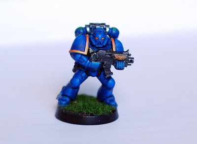 space marine with base by juphro