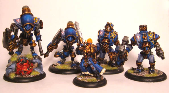 WARMACHINE Cygnar Stryker and Puppies by Otar