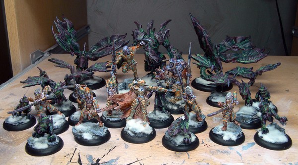 Legion of Everblight Army by Ghostpainter