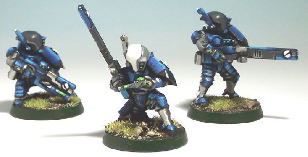 Tau Firewarriors - Squad 1 by Ghost of War