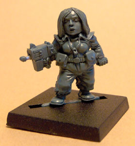 Scrunty --female space dwarf green by bolley