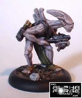 Yagamuna 'deep goblin' armed with crossbow. 28mm fantasy Produced by Alpha Forge Games by Lord Shoggoth