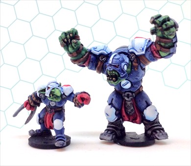 Dreadball Orx & Goblin by burbidge