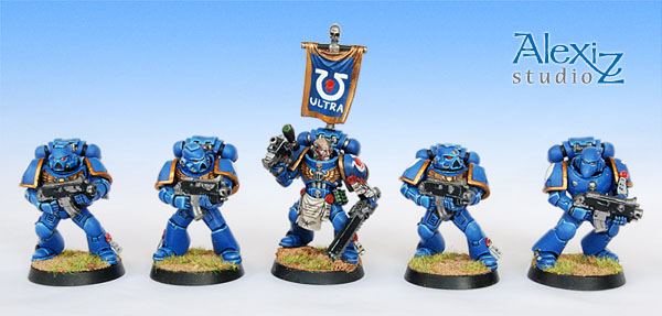 Space Marines with bolters by Alexi Z Studio