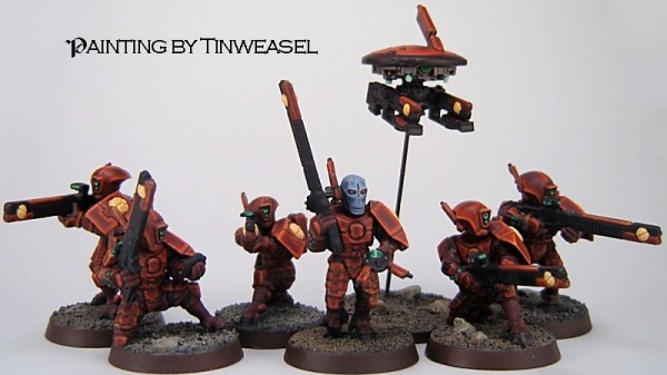 Tau Vior'la Fire Warrior Team by Tinweasel