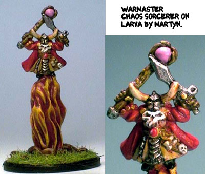 Warmaster Chaos Sorcerer on Lava by War Griffon