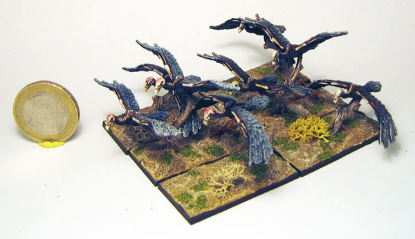 Warmaster (10mm) Tomb King Giant Vultures by legdba