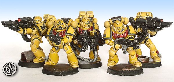 Space Marines Devastator Squad - Imperial Fists colors by Ana