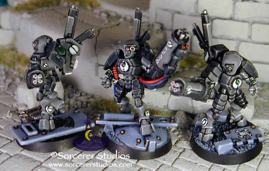 Tau Stealthsuit team in urban colours by Kelly Kim