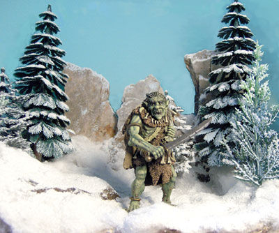 Olleys Armies Mountain Troll Snow Scene by bolley