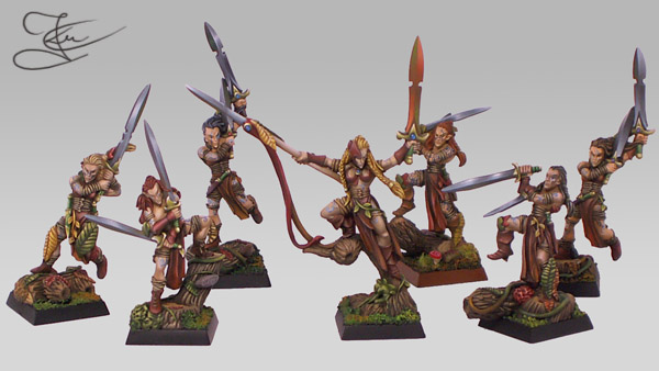 Wood Elf Wardancers Regiment by Goramitrio