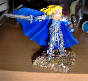 Platinum Knight -1st Mini I ever painted by LadyPiccolo