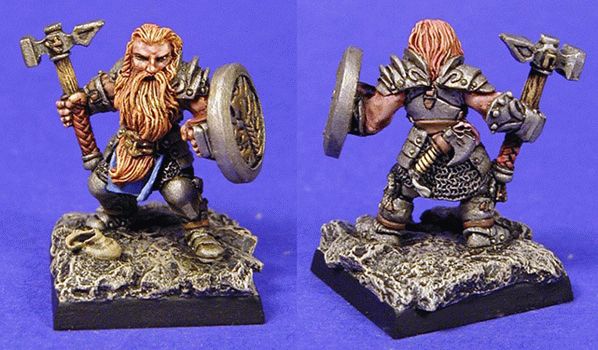 Reaper Dwarf Warrior by chambersofminiatures