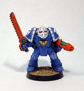 Ultramarine in Mk3 Power Armour by McCragge